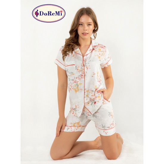  DoReMi Blossom Kısa Kollu Şortlu Pijama Takımı 002-000830 