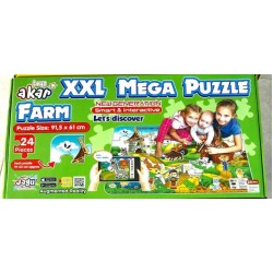 Jagu  Konuşan Oyuncak XXL Mega Puzzle Çiftlik  [ 24 Parça ]