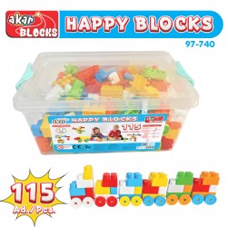 Happy Blok  115 Parça [ Plastik Kutu ]