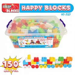 Happy Blok  150 Parça [ Plastik Kutu ]