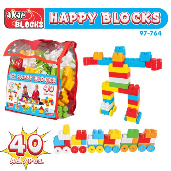 Happy Blok 40 Parça [ Çanta  ]