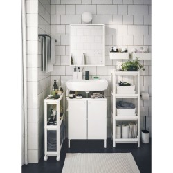NYSJÖN/VESKEN banyo seti, beyaz-siyah