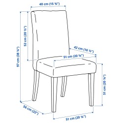 HENRIKSDAL yemek sandalyesi iskeleti, beyaz