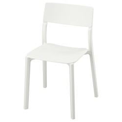 JANINGE plastik sandalye, beyaz