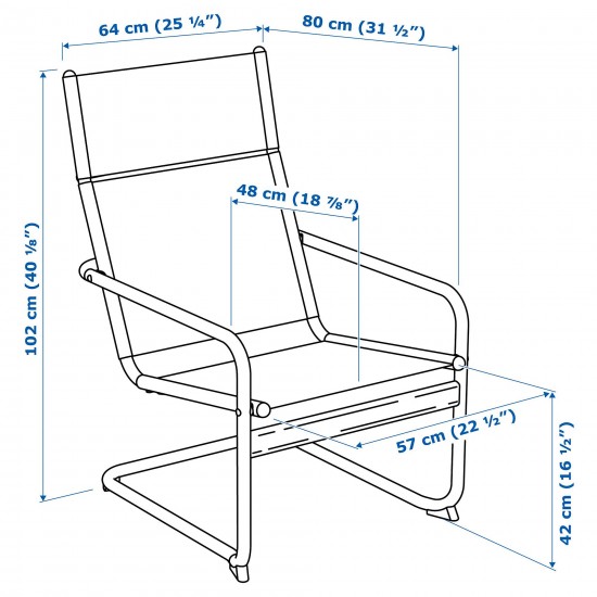 HUSARO kolçaklı sandalye, koyu gri