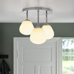 DEJSA LED'li tavan lambası, beyaz-krom kaplama