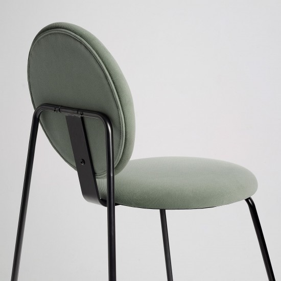 MANHULT döşemeli sandalye, siyah-Hakebo gri-yeşil
