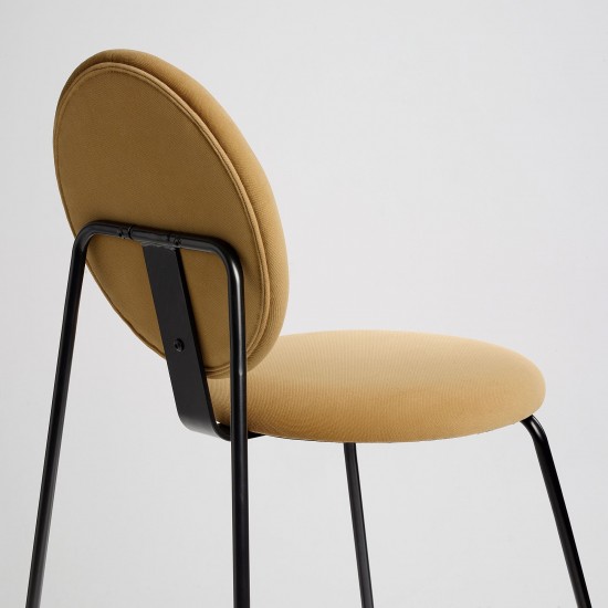 MANHULT döşemeli sandalye, siyah-Hakebo sarı-kahverengi