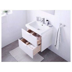 GODMORGON/BRAVIKEN lavabo dolabı kombinasyonu, beyaz