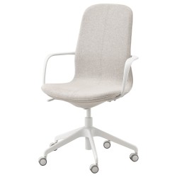 LANGFJALL çalışma sandalyesi, gunnared bej-beyaz