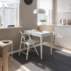 IDANAS/TERJE mutfak masası takımı, beyaz-knisa açık gri