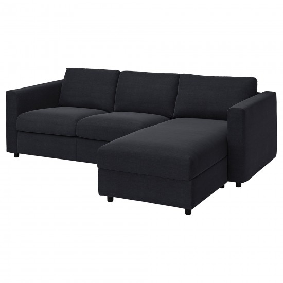 VIMLE 2'li kanepe ve uzanma koltuğu, saxemara mavi-siyah