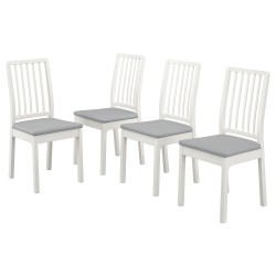 EKEDALEN yemek sandalyesi seti, beyaz-orrsta açık gri