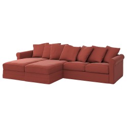 GRÖNLID 2'li kanepe ve 2'li uzanma koltuğu, ljungen açık kırmızı