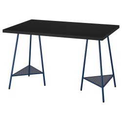 MALVAKT/TILLSLAG çalışma masası, siyah-mavi