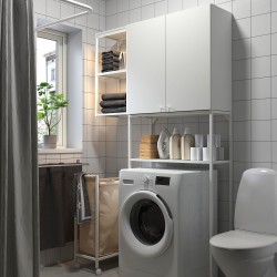 ENHET çamaşır odası ve banyo için raf kombinasyonu, beyaz