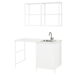 ENHET çamaşır odası ve mutfak için dolap kombinasyonu, beyaz