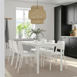 VANGSTA/TEODORES mutfak masası takımı, beyaz