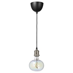 JALLBY/MOLNART ampullü sarkıt lamba, siyah-çok renkli