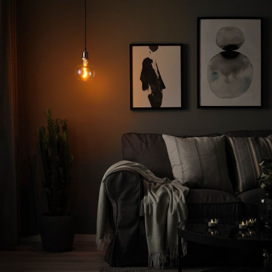 JALLBY/MOLNART ampullü sarkıt lamba, siyah-çok renkli