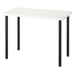 LINNMON/ADILS çalışma masası, beyaz-siyah