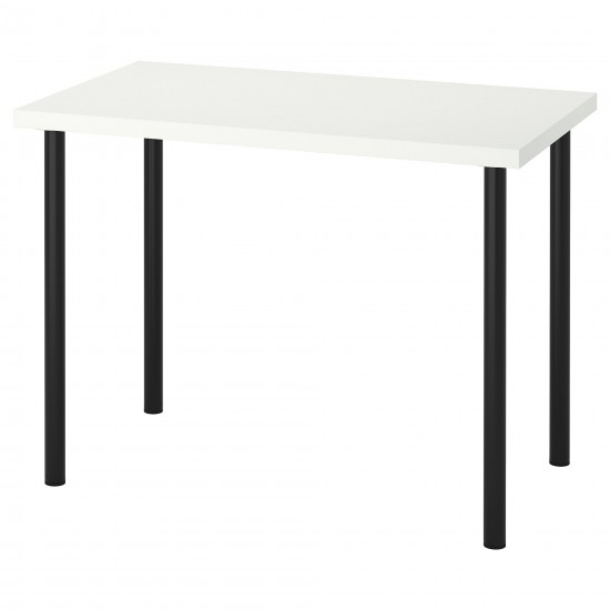 LINNMON/ADILS çalışma masası, beyaz-siyah