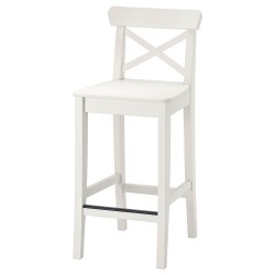 INGOLF bar sandalyesi, beyaz