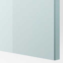 FARDAL gardırop kapağı, parlak cila açık gri-mavi