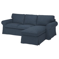 EKTORP 2'li kanepe ve uzanma koltuğu kılıfı, Kilanda koyu mavi