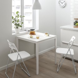 MELLTORP/NISSE mutfak masası takımı, beyaz