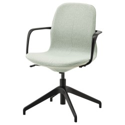 LANGFJALL çalışma sandalyesi, gunnared açık yeşil-siyah