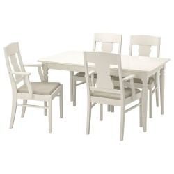 INGATORP yemek masası takımı, beyaz