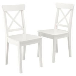 INGOLF yemek sandalyesi seti, beyaz