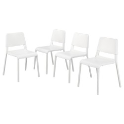 TEODORES mutfak sandalyesi seti, beyaz