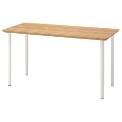 ANFALLARE/OLOV çalışma masası, bambu-beyaz