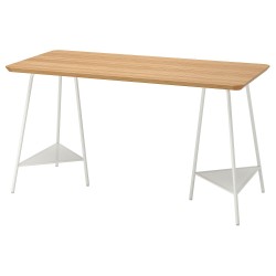 ANFALLARE/TILLSLAG çalışma masası, bambu-beyaz