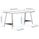 ANFALLARE/TILLSLAG çalışma masası, bambu-beyaz