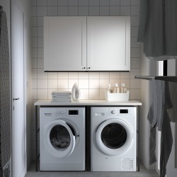 ENHET çamaşır odası ve banyo için raf kombinasyonu, antrasit-beyaz