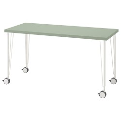 LAGKAPTEN/KRILLE çalışma masası, açık yeşil-beyaz