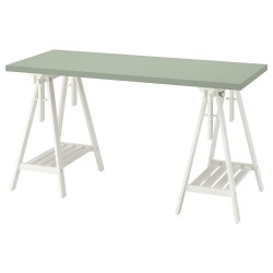 LAGKAPTEN/MITTBACK çalışma masası, açık yeşil-beyaz
