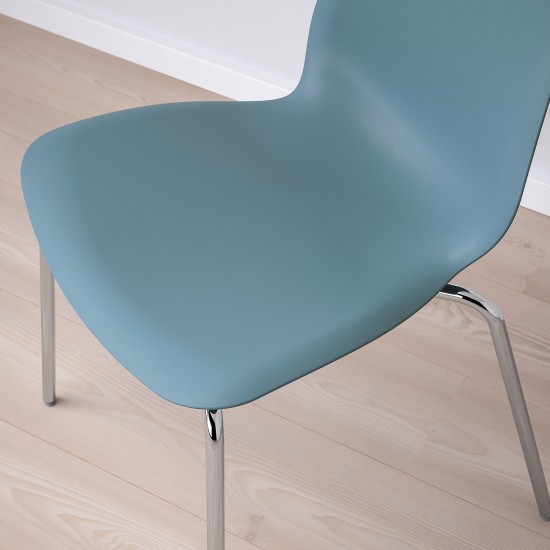 LIDAS/SEFAST sandalye, mavi-krom kaplama