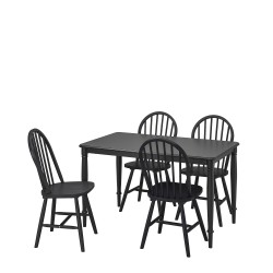 DANDERYD/SKOGSTA mutfak masası takımı, siyah