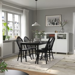 DANDERYD/SKOGSTA mutfak masası takımı, siyah
