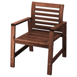 APPLARÖ kolçaklı sandalye, kahverengi