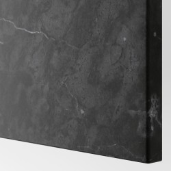 BERGSVIKEN kapak/çekmece ön paneli, siyah mermer görünüm