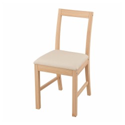 PINNTORP döşemeli ahşap sandalye, açık kahverengi-katorp natürel