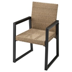 VARMANSÖ kolçaklı sandalye, kahverengi