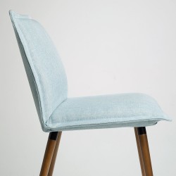 KLINTEN döşemeli sandalye, kahverengi-Kilanda soluk mavi