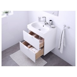 GODMORGON/BRAVIKEN lavabo dolabı kombinasyonu, beyaz