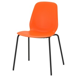 LEIFARNE plastik sandalye, turuncu-siyah